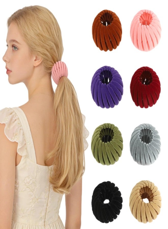 DORMIYA 8 Pcs Birds Nest Hair Clip, Expandable Bun Maker, Retro Fashion Ponytail Holder for Women, Multiple Colors Hair Accessories with Strong Hold for Workout, Office & Daily Outfit - Image 1